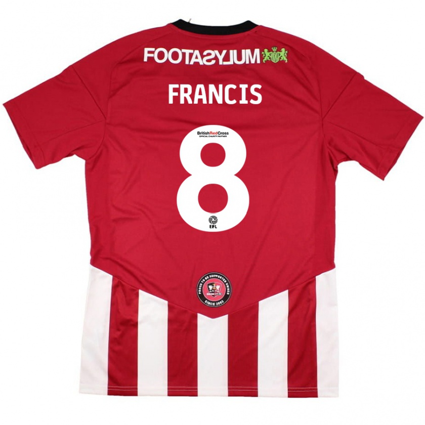 Kandiny Damen Ed Francis #8 Rot Weiß Heimtrikot Trikot 2024/25 T-Shirt