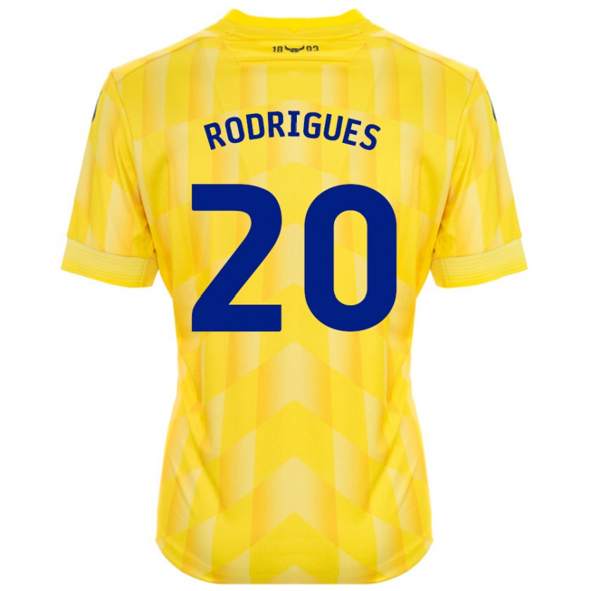 Kandiny Damen Rúben Rodrigues #20 Gelb Heimtrikot Trikot 2024/25 T-Shirt