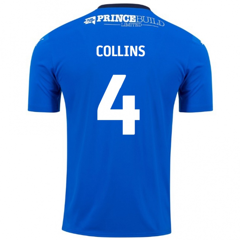 Kandiny Damen Archie Collins #4 Blau Weiß Heimtrikot Trikot 2024/25 T-Shirt