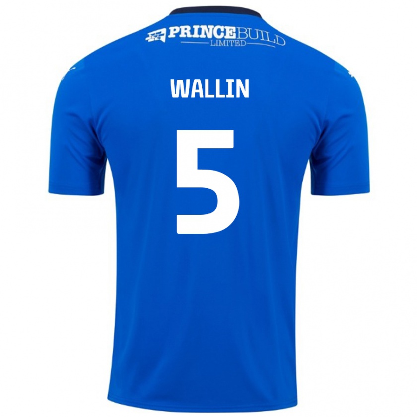 Kandiny Damen Oscar Wallin #5 Blau Weiß Heimtrikot Trikot 2024/25 T-Shirt