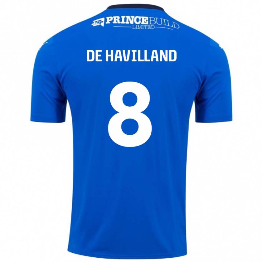 Kandiny Damen Ryan De Havilland #8 Blau Weiß Heimtrikot Trikot 2024/25 T-Shirt