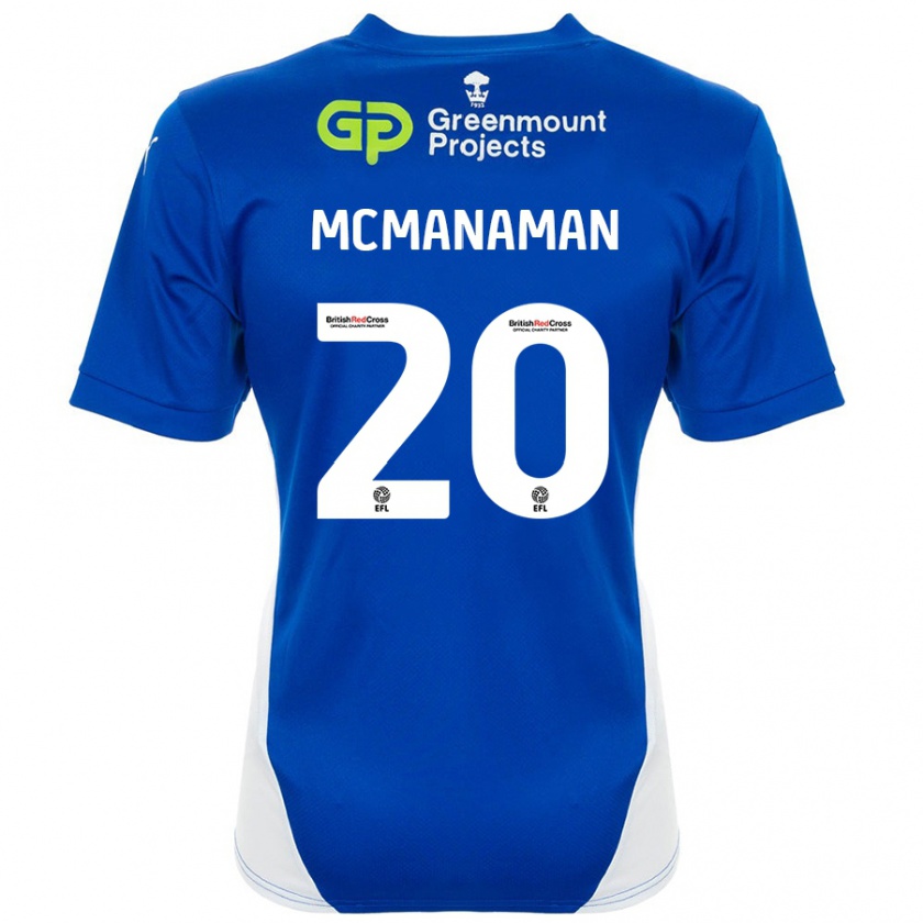 Kandiny Damen Callum Mcmanaman #20 Blau Weiß Heimtrikot Trikot 2024/25 T-Shirt