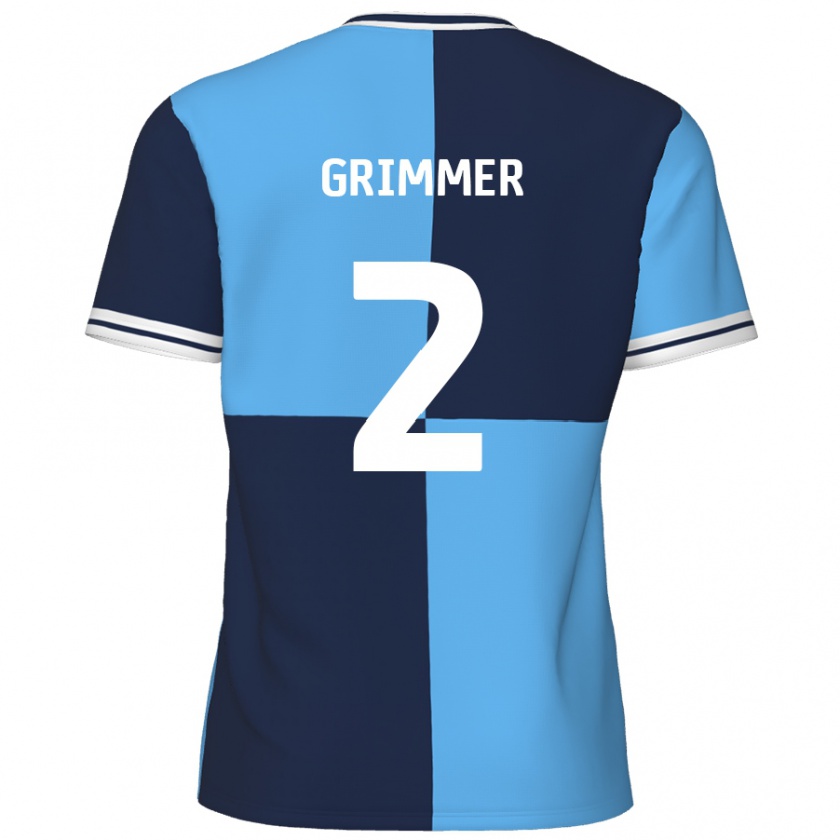 Kandiny Damen Jack Grimmer #2 Himmelblau Dunkelblau Heimtrikot Trikot 2024/25 T-Shirt