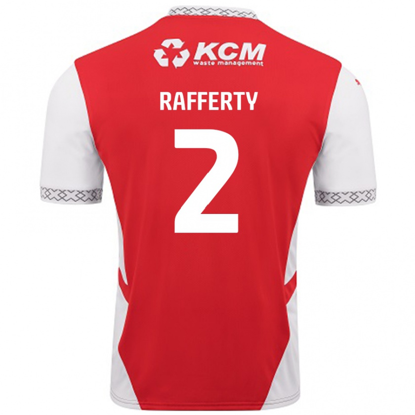 Kandiny Damen Joe Rafferty #2 Rot Weiß Heimtrikot Trikot 2024/25 T-Shirt