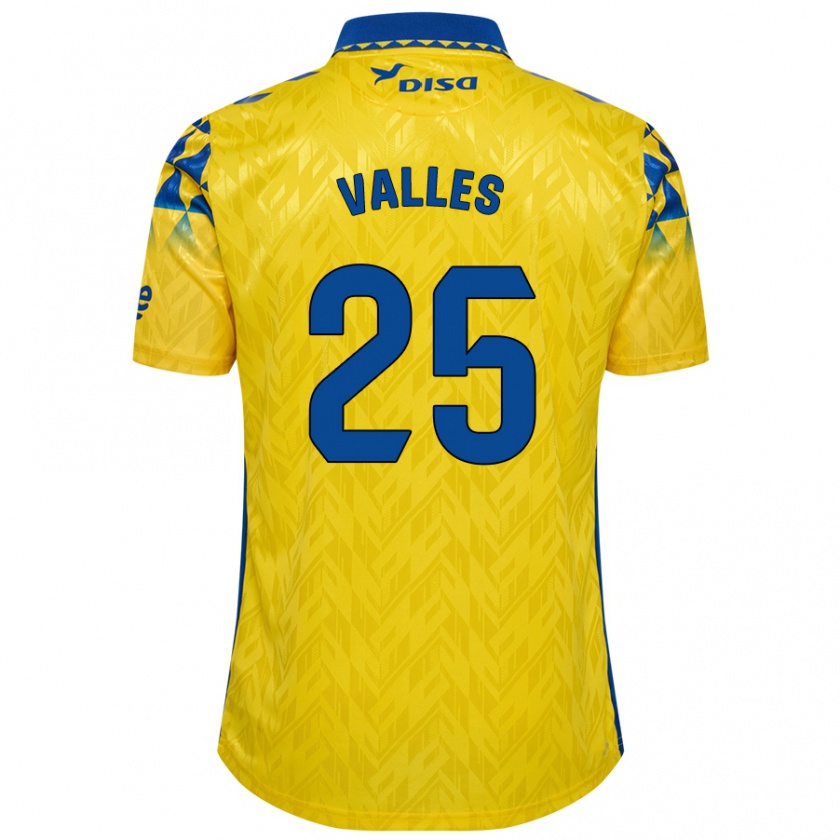 Kandiny Damen Álvaro Valles #25 Gelb Blau Heimtrikot Trikot 2024/25 T-Shirt