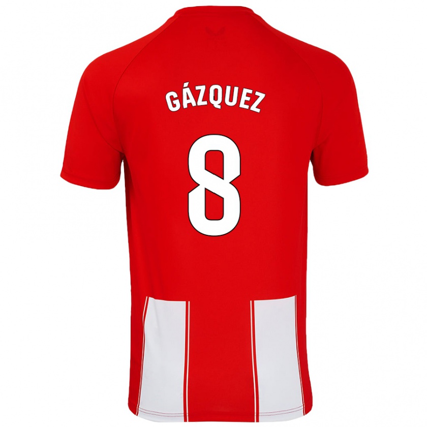 Kandiny Damen Joan Gázquez #8 Rot Weiß Heimtrikot Trikot 2024/25 T-Shirt