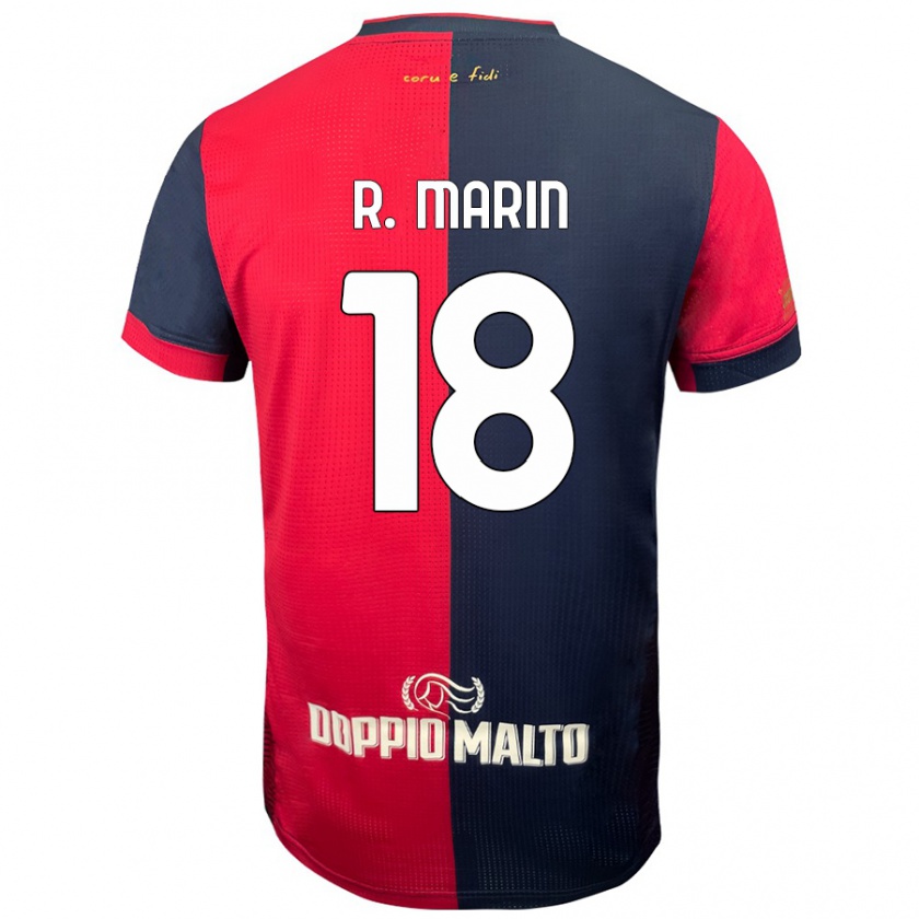 Kandiny Damen Răzvan Marin #18 Rot Dunkleres Blau Heimtrikot Trikot 2024/25 T-Shirt