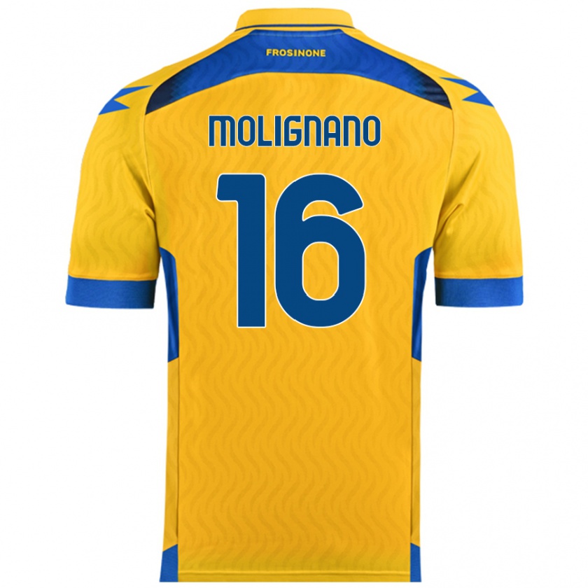 Kandiny Damen Gaetano Molignano #16 Gelb Heimtrikot Trikot 2024/25 T-Shirt