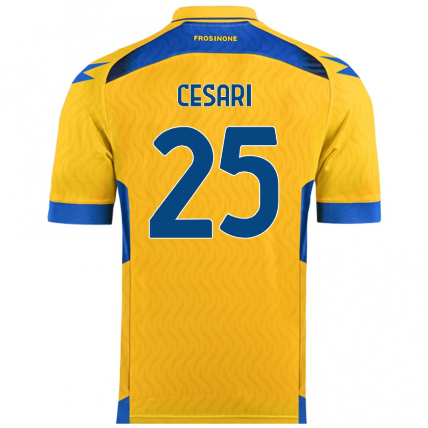 Kandiny Damen Nicolò Cesari #25 Gelb Heimtrikot Trikot 2024/25 T-Shirt