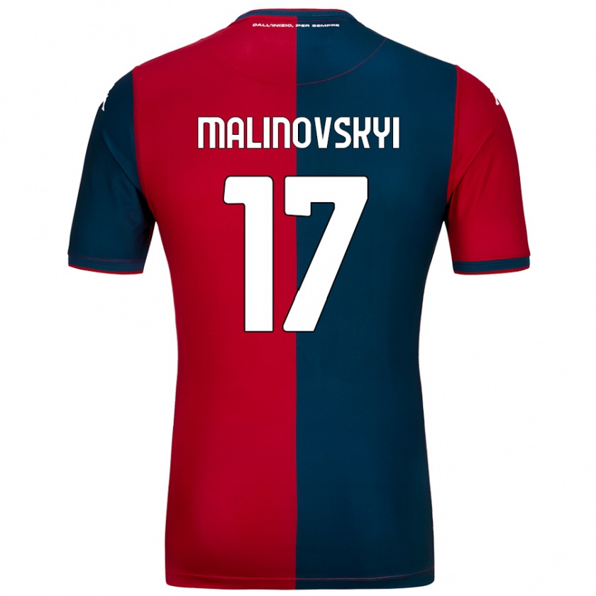 Kandiny Damen Ruslan Malinovskyi #17 Rot Dunkelblau Heimtrikot Trikot 2024/25 T-Shirt