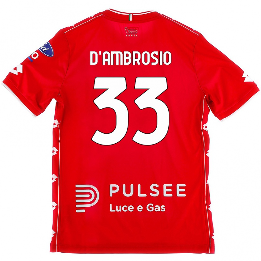 Kandiny Damen Danilo D'ambrosio #33 Rot Weiß Heimtrikot Trikot 2024/25 T-Shirt