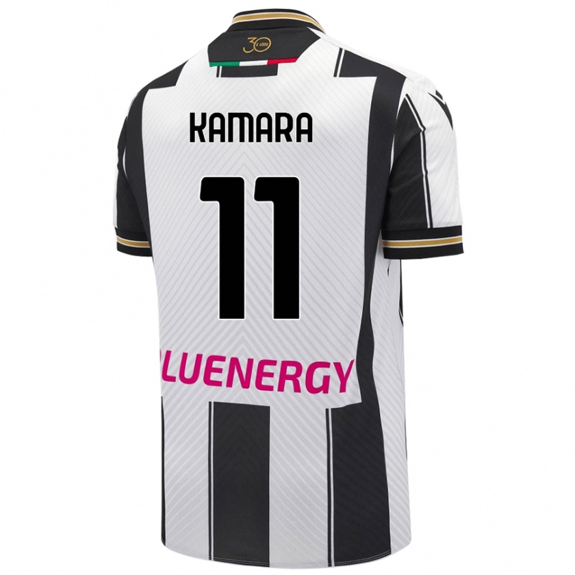 Kandiny Damen Hassane Kamara #11 Weiß Schwarz Heimtrikot Trikot 2024/25 T-Shirt