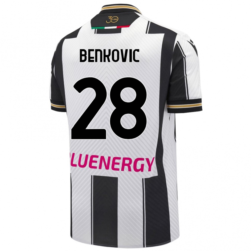 Kandiny Damen Filip Benkovic #28 Weiß Schwarz Heimtrikot Trikot 2024/25 T-Shirt