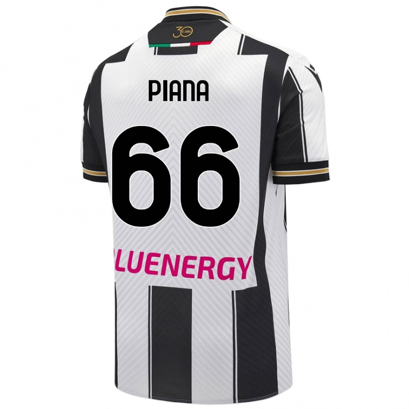 Kandiny Damen Edoardo Piana #66 Weiß Schwarz Heimtrikot Trikot 2024/25 T-Shirt