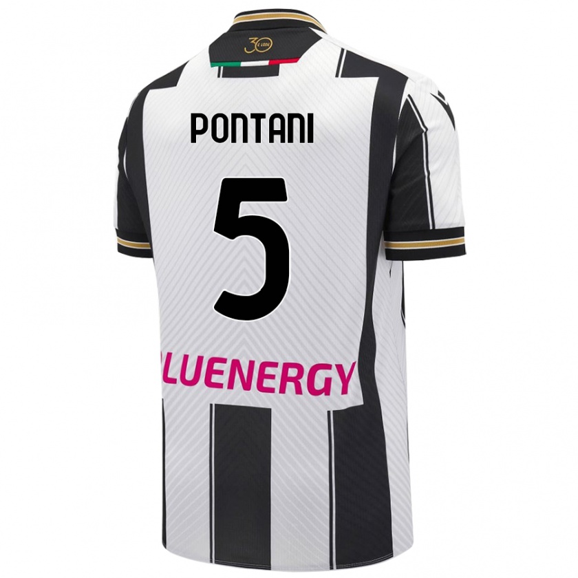 Kandiny Damen Leonardo Pontani #5 Weiß Schwarz Heimtrikot Trikot 2024/25 T-Shirt