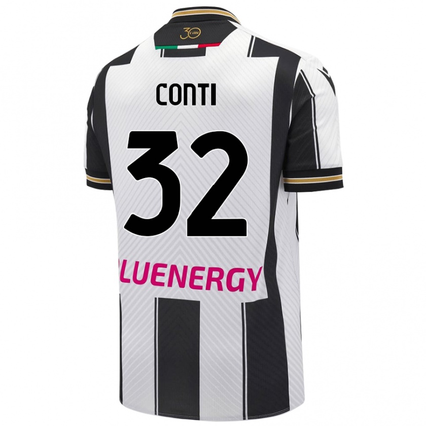 Kandiny Damen Manuel Conti #32 Weiß Schwarz Heimtrikot Trikot 2024/25 T-Shirt