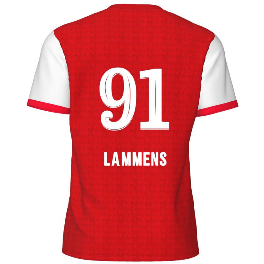 Kandiny Damen Senne Lammens #91 Rot Weiß Heimtrikot Trikot 2024/25 T-Shirt