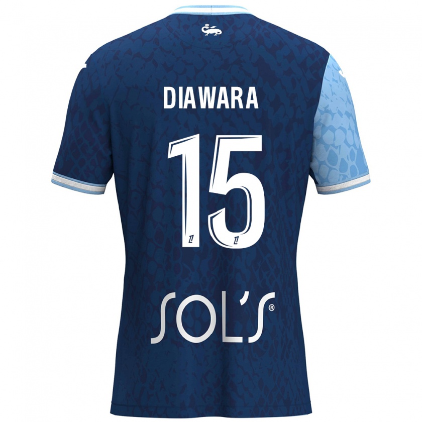 Kandiny Damen Kandet Diawara #15 Himmelblau Dunkelblau Heimtrikot Trikot 2024/25 T-Shirt