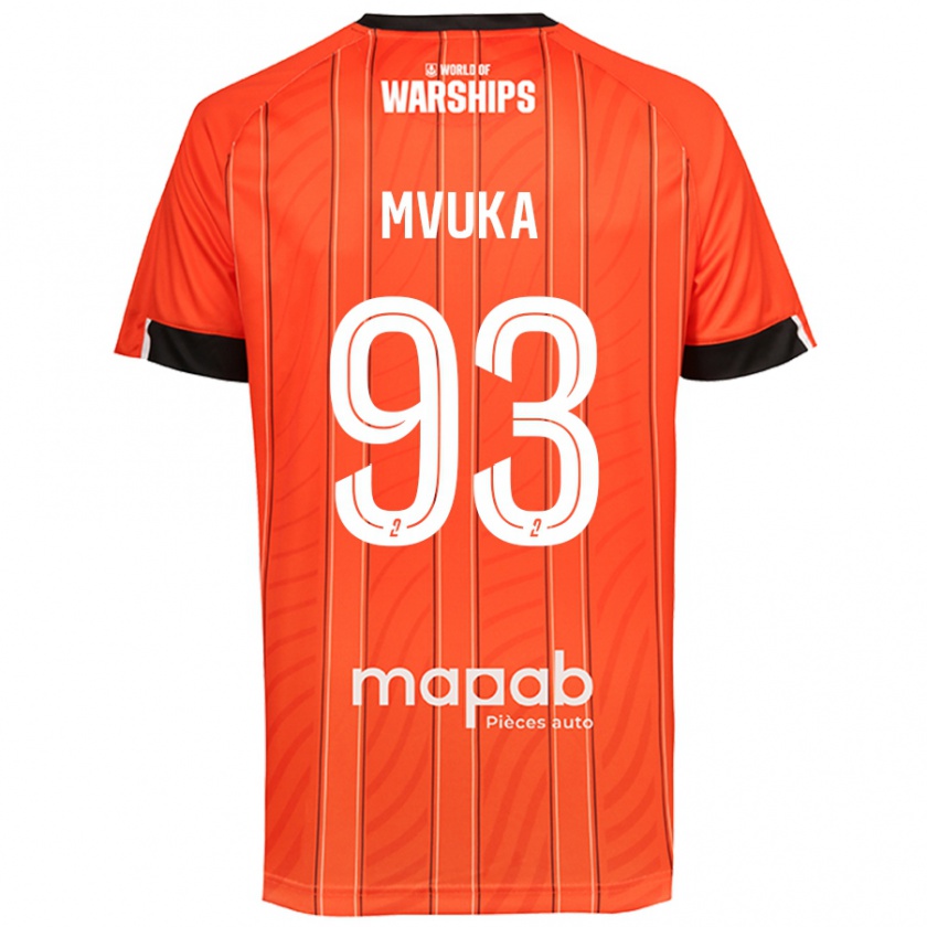 Kandiny Damen Joel Mvuka #93 Orange Heimtrikot Trikot 2024/25 T-Shirt