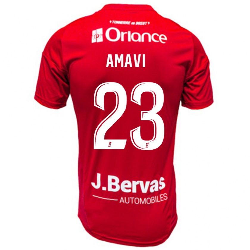 Kandiny Damen Jordan Amavi #23 Rot Weiß Heimtrikot Trikot 2024/25 T-Shirt