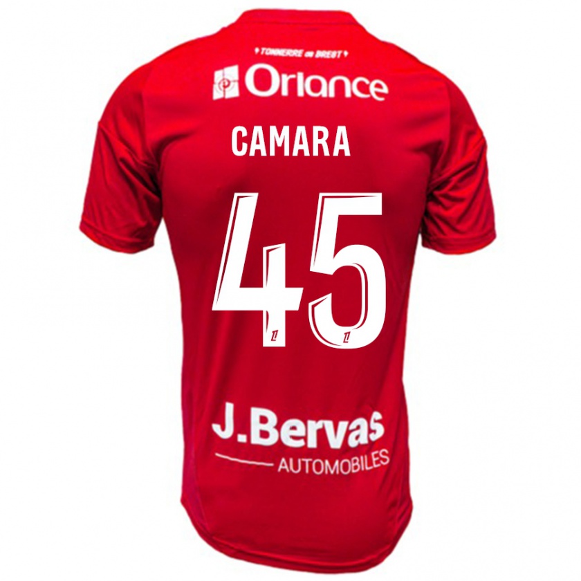 Kandiny Damen Mahdi Camara #45 Rot Weiß Heimtrikot Trikot 2024/25 T-Shirt