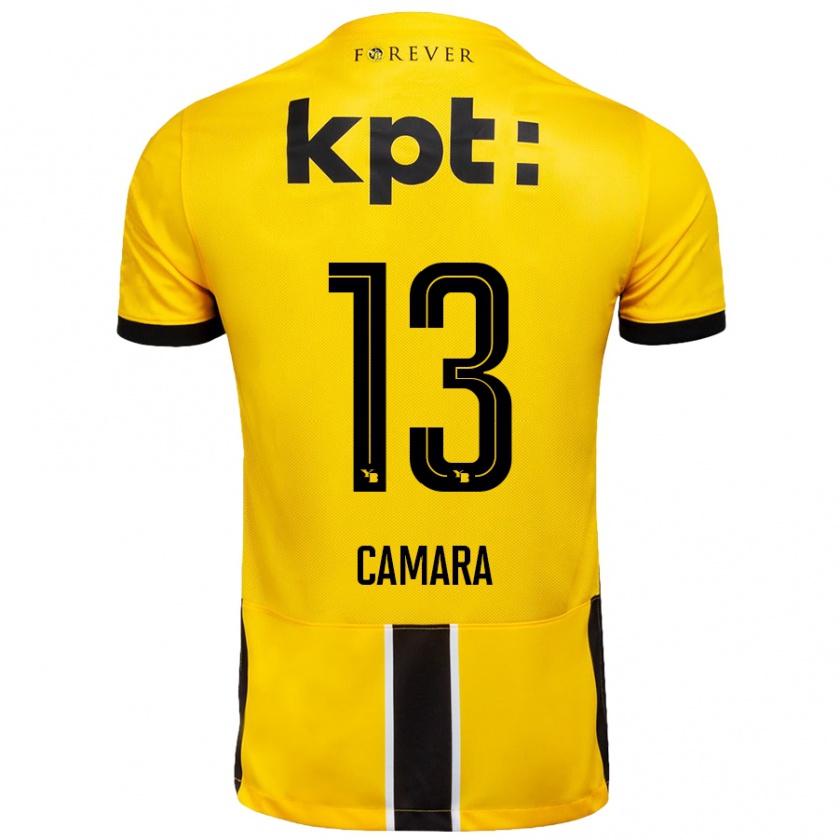 Kandiny Damen Mohamed Camara #13 Gelb Schwarz Heimtrikot Trikot 2024/25 T-Shirt