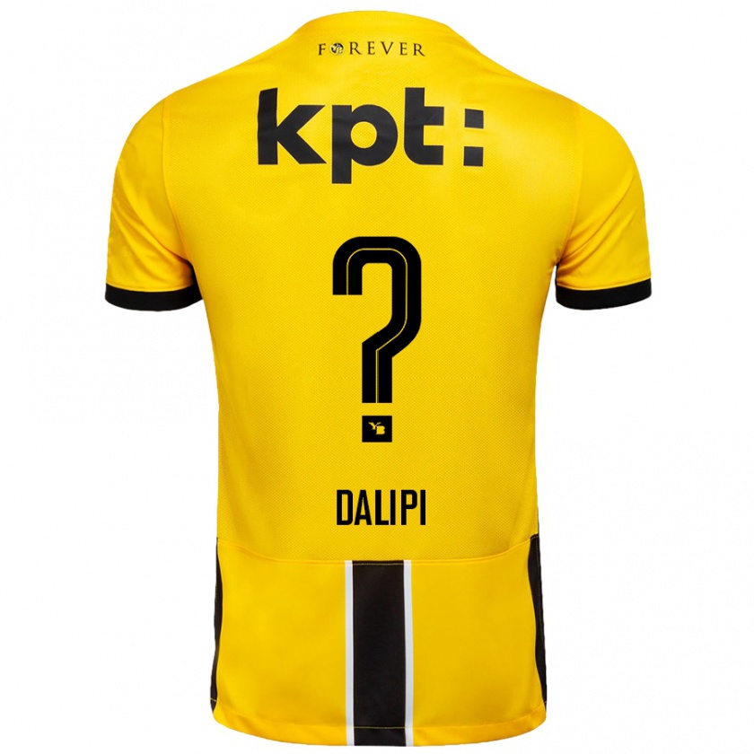 Kandiny Damen Lutfi Dalipi #0 Gelb Schwarz Heimtrikot Trikot 2024/25 T-Shirt