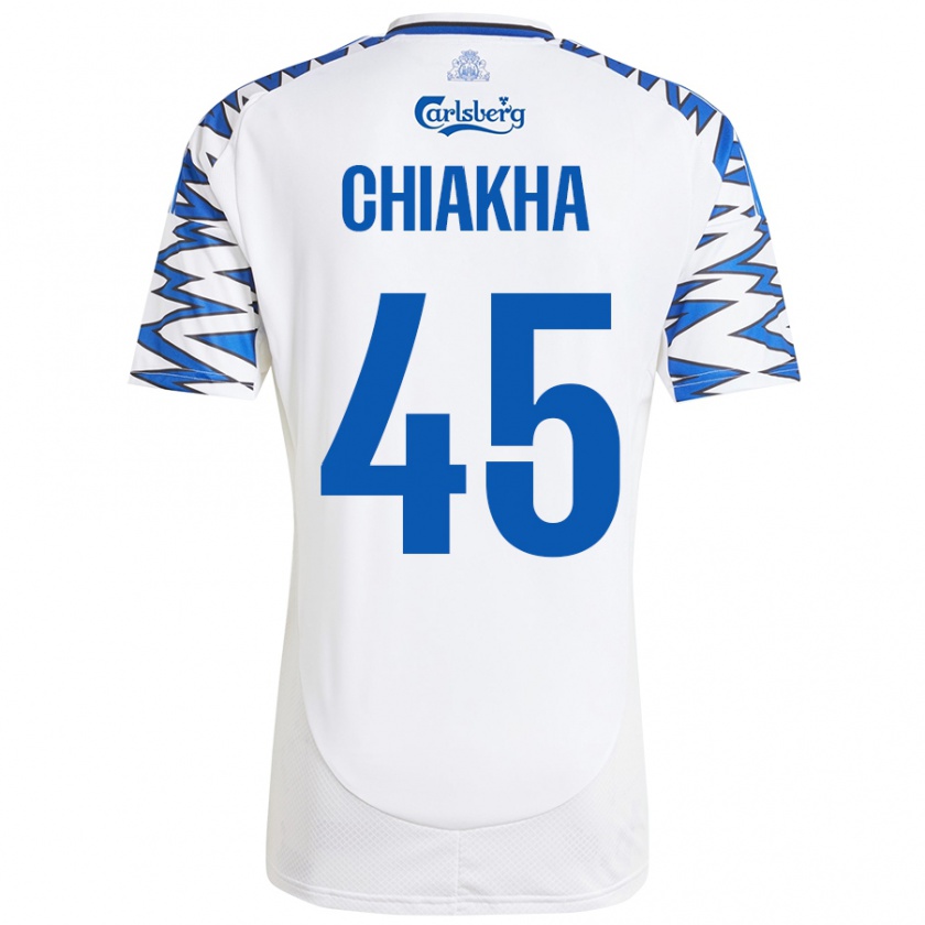 Kandiny Damen Amin Chiakha #45 Weiß Himmelblau Heimtrikot Trikot 2024/25 T-Shirt