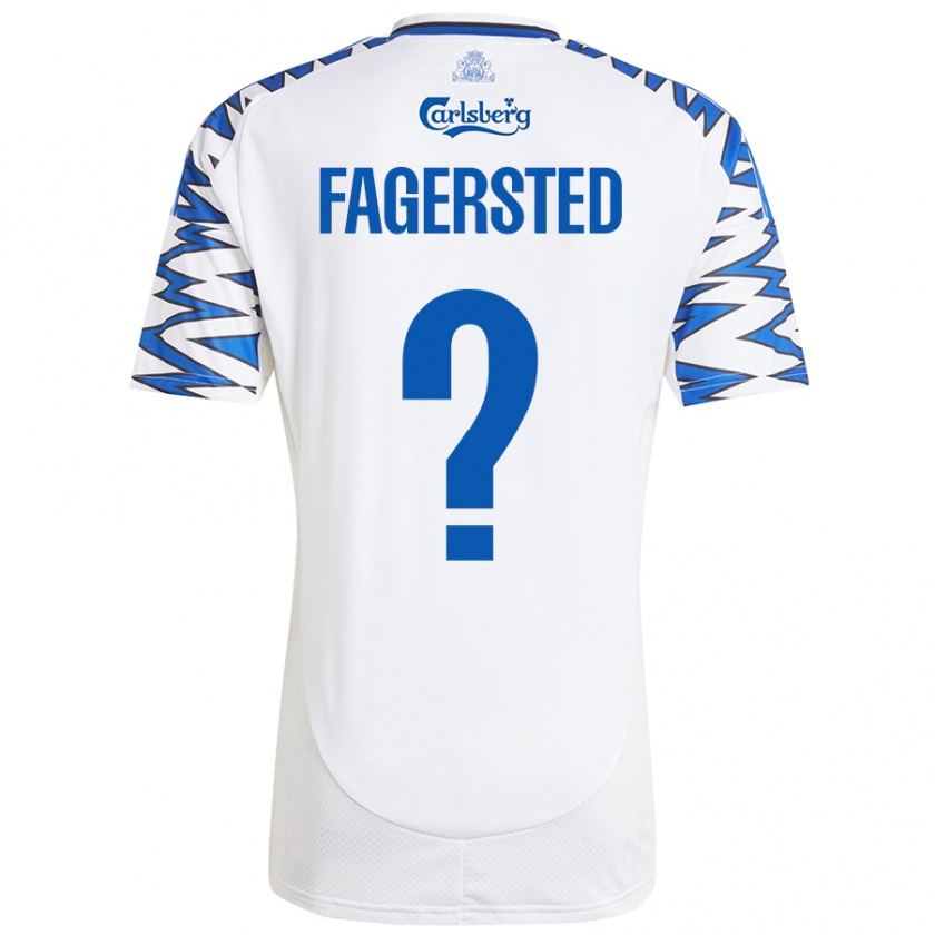 Kandiny Damen Johan Fagersted #0 Weiß Himmelblau Heimtrikot Trikot 2024/25 T-Shirt