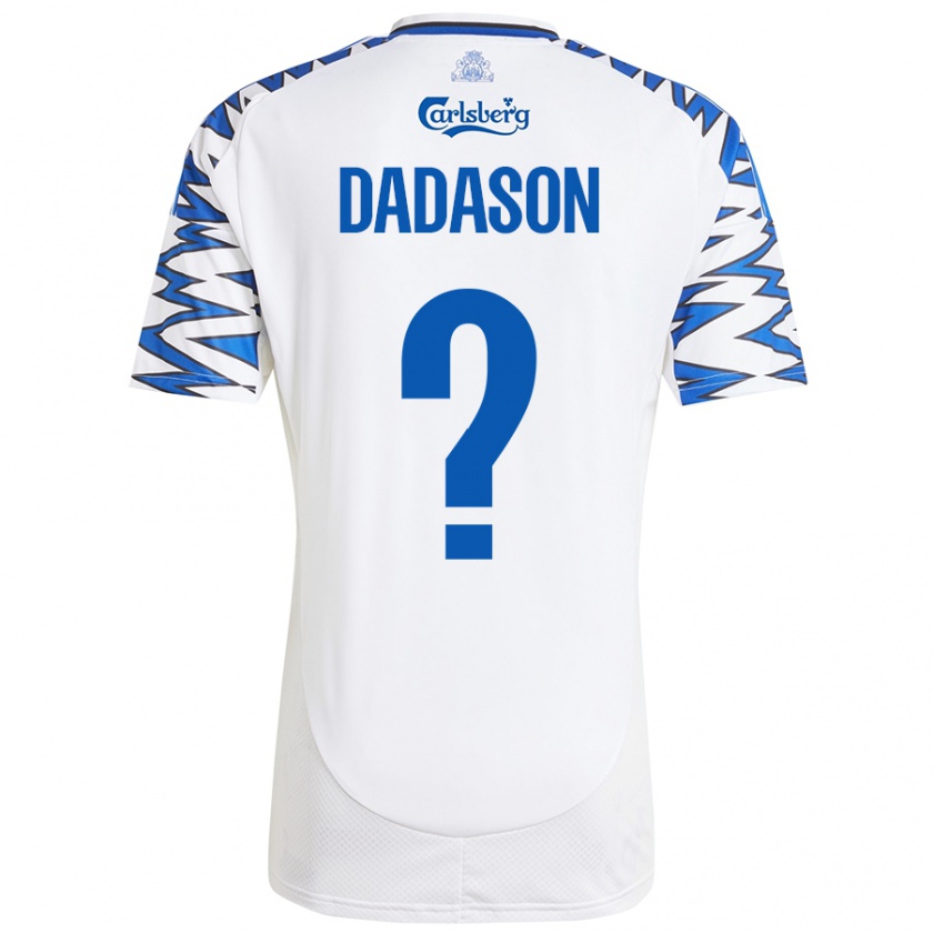 Kandiny Damen Viktor Dadason #0 Weiß Himmelblau Heimtrikot Trikot 2024/25 T-Shirt