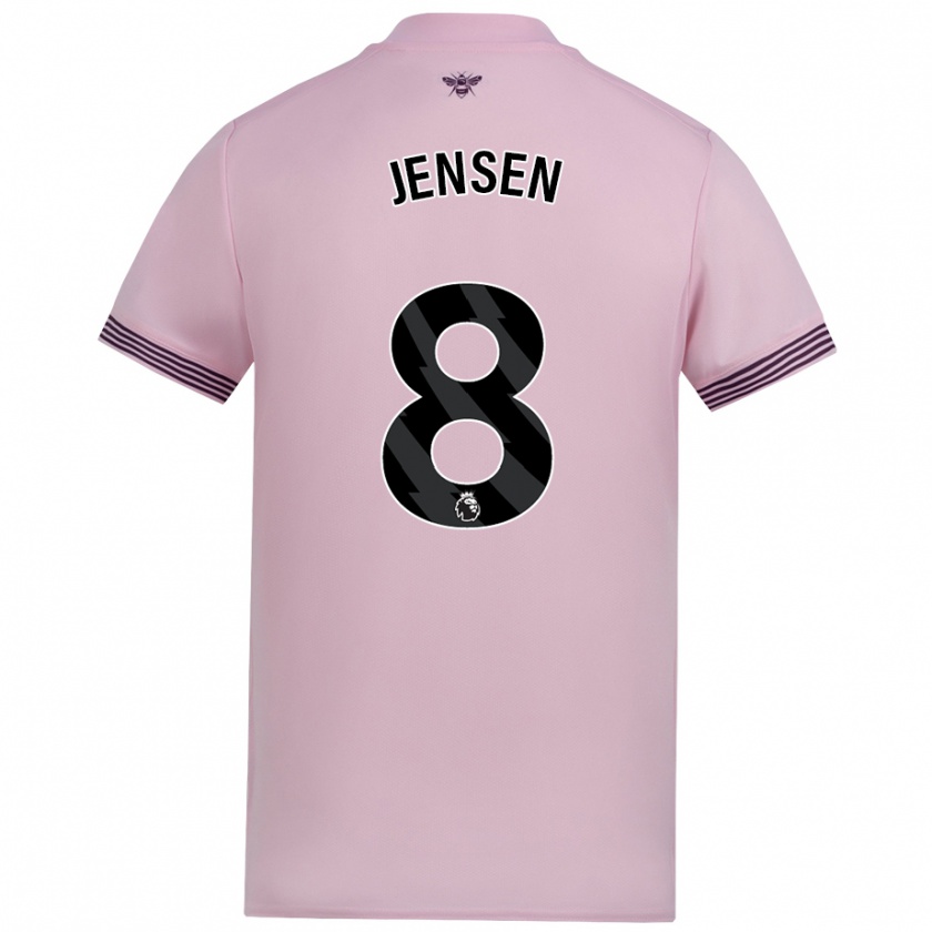 Kandiny Damen Mathias Jensen #8 Rosa Auswärtstrikot Trikot 2024/25 T-Shirt