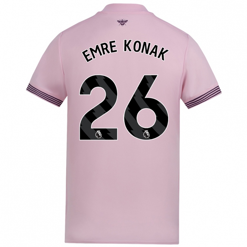 Kandiny Damen Yunus Emre Konak #26 Rosa Auswärtstrikot Trikot 2024/25 T-Shirt