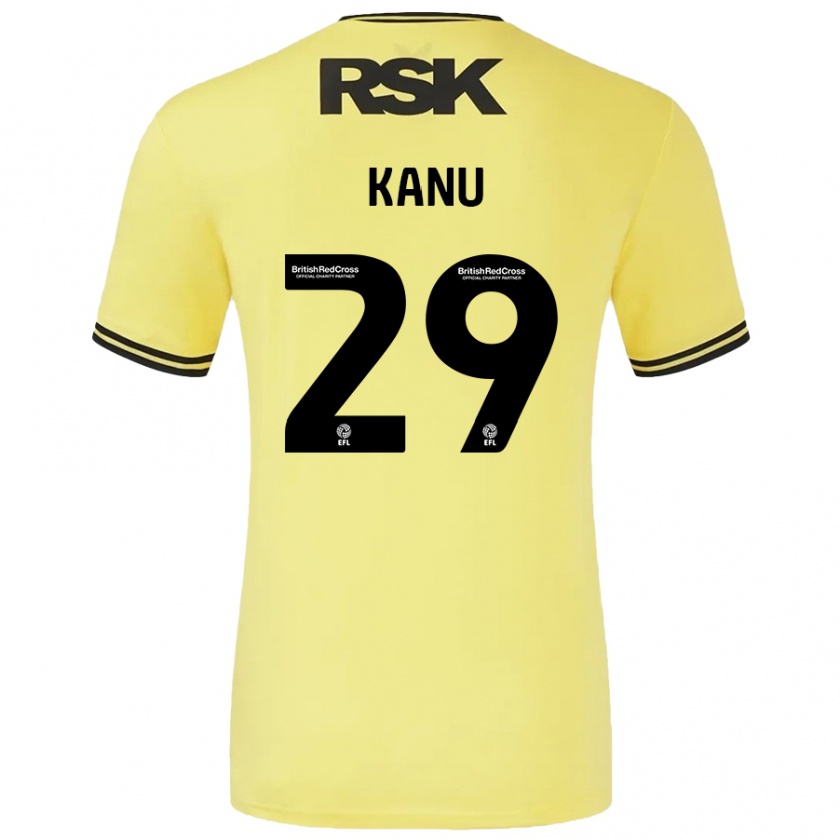 Kandiny Damen Daniel Kanu #29 Gelb Schwarz Auswärtstrikot Trikot 2024/25 T-Shirt