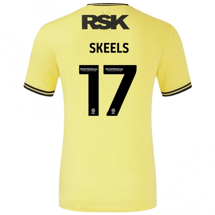 Kandiny Damen Kiera Skeels #17 Gelb Schwarz Auswärtstrikot Trikot 2024/25 T-Shirt