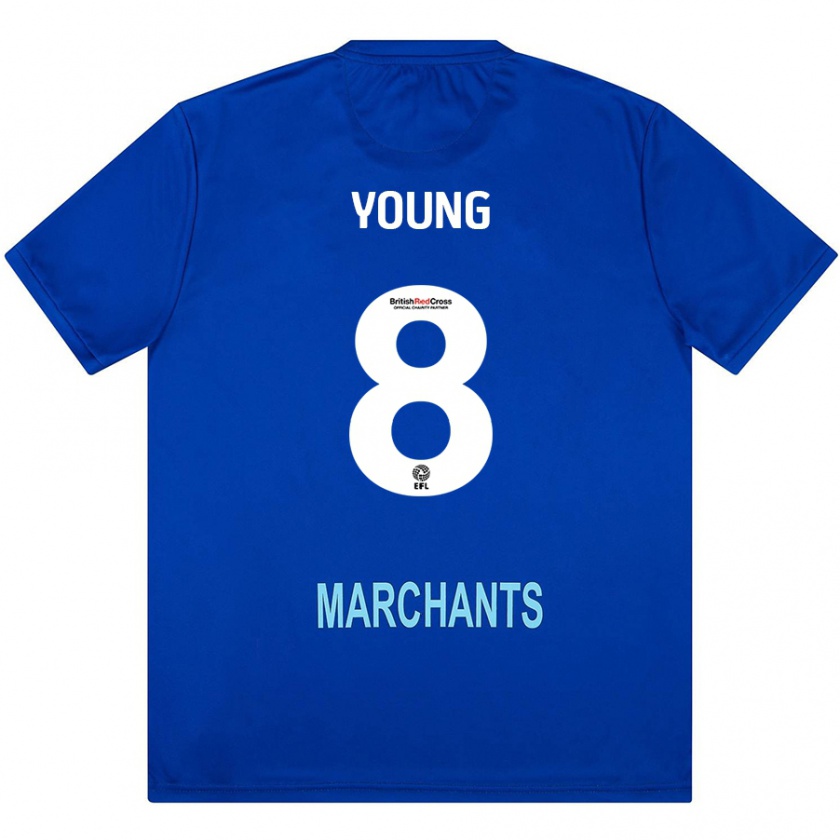 Kandiny Damen Luke Young #8 Grün Auswärtstrikot Trikot 2024/25 T-Shirt