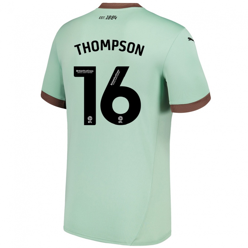 Kandiny Damen Liam Thompson #16 Blassgrün Auswärtstrikot Trikot 2024/25 T-Shirt