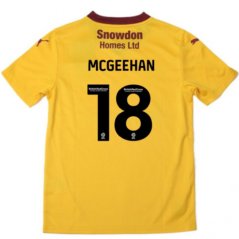 Kandiny Damen Cameron Mcgeehan #18 Orange Burgunderrot Auswärtstrikot Trikot 2024/25 T-Shirt