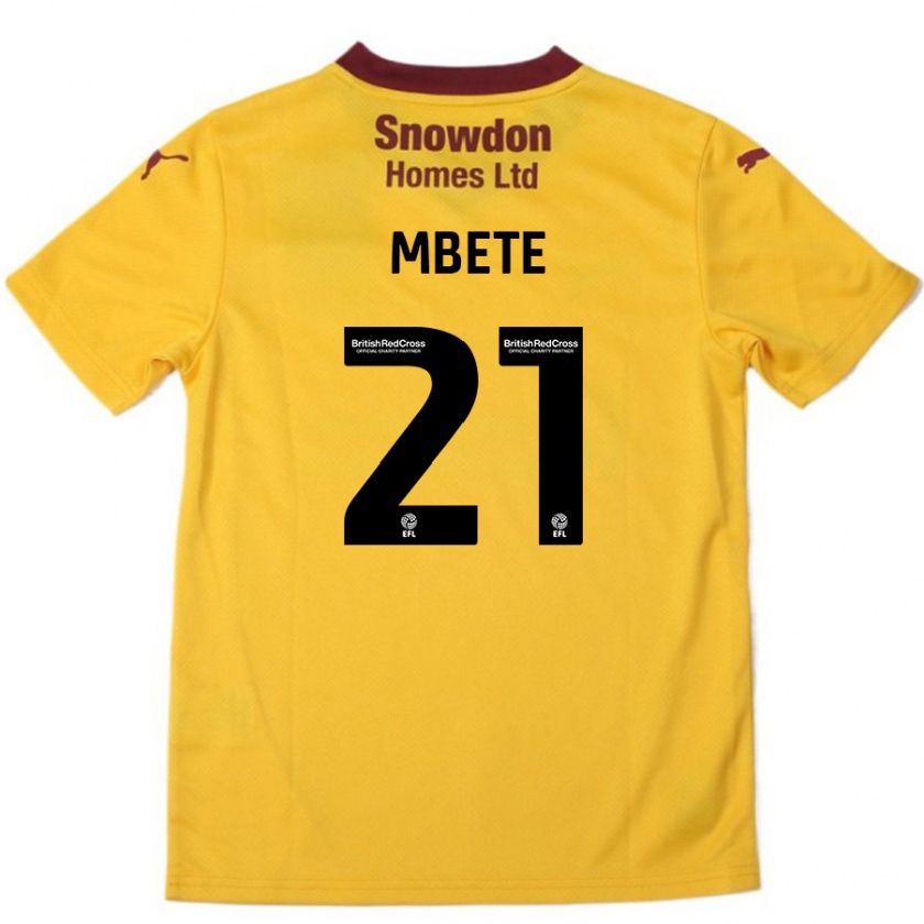 Kandiny Damen Luke Mbete #21 Orange Burgunderrot Auswärtstrikot Trikot 2024/25 T-Shirt