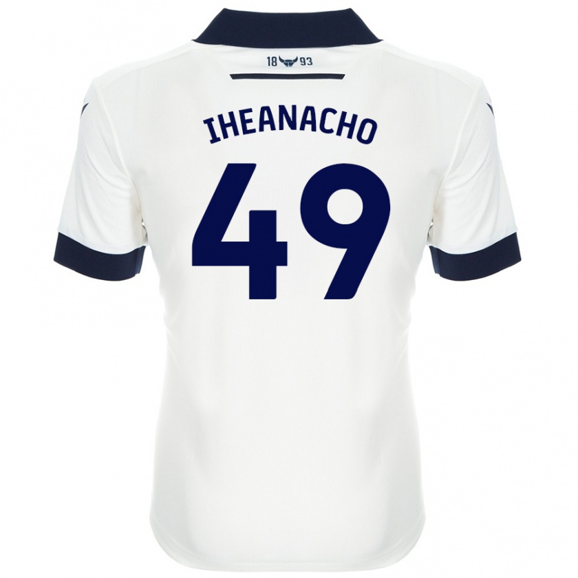 Kandiny Damen Josh Iheanacho #49 Weiß Marineblau Auswärtstrikot Trikot 2024/25 T-Shirt