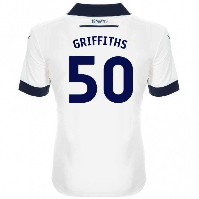 Kandiny Damen Louis Griffiths #50 Weiß Marineblau Auswärtstrikot Trikot 2024/25 T-Shirt