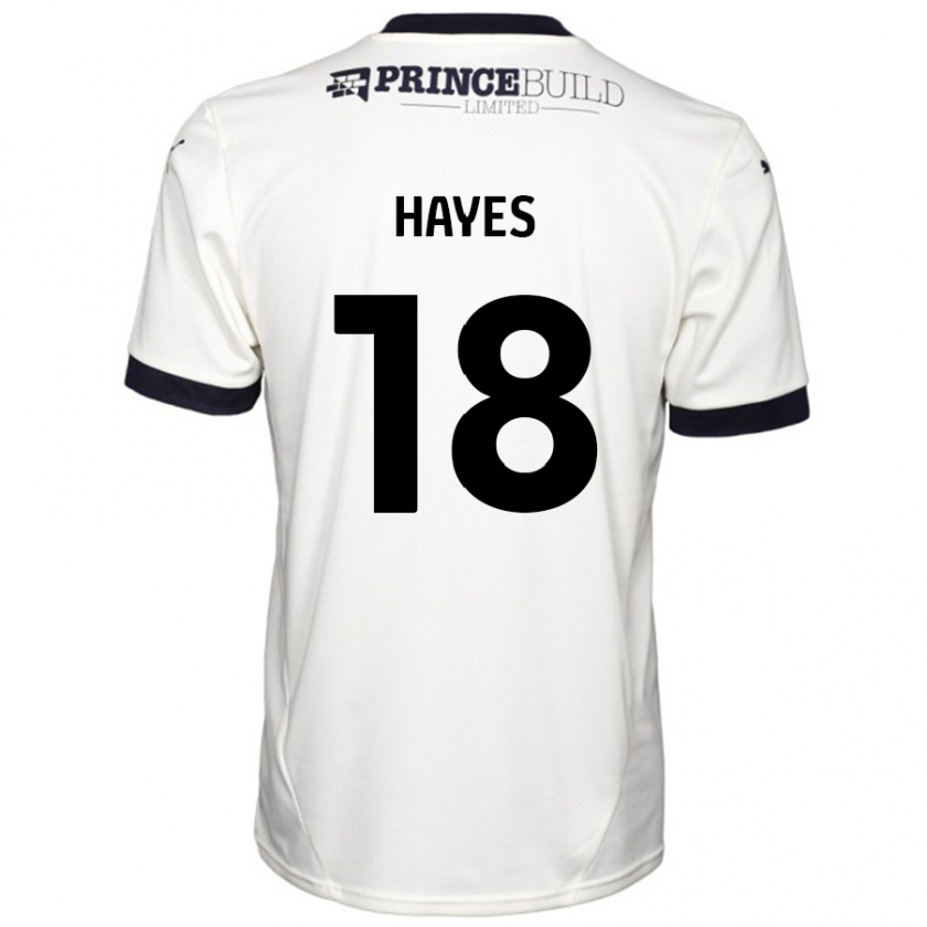 Kandiny Damen Cian Hayes #18 Cremeweiß Schwarz Auswärtstrikot Trikot 2024/25 T-Shirt