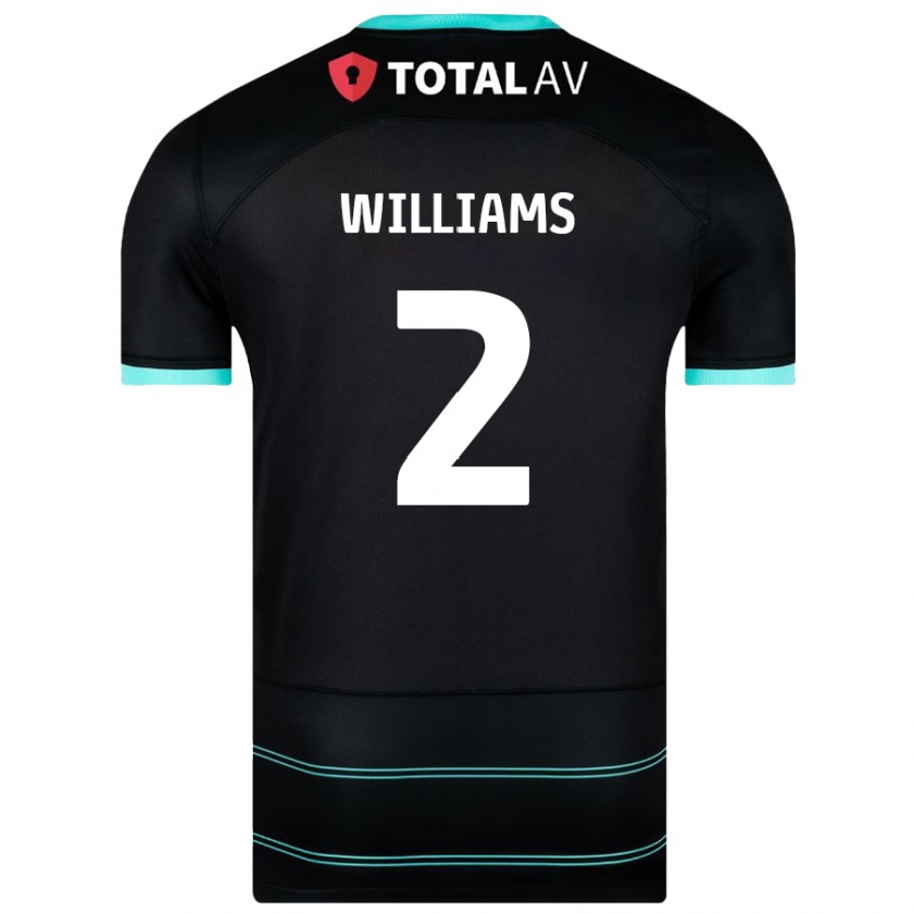 Kandiny Damen Jordan Williams #2 Schwarz Auswärtstrikot Trikot 2024/25 T-Shirt