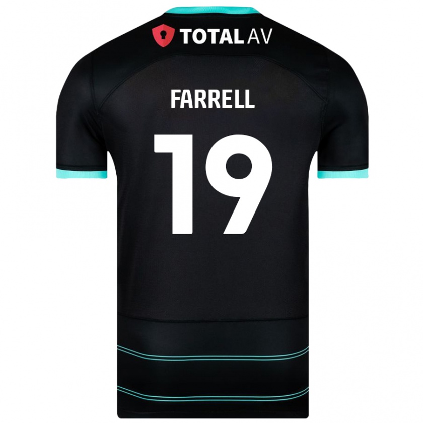 Kandiny Damen Jacob Farrell #19 Schwarz Auswärtstrikot Trikot 2024/25 T-Shirt