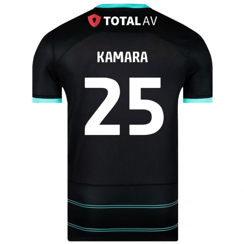 Kandiny Damen Abdoulaye Kamara #25 Schwarz Auswärtstrikot Trikot 2024/25 T-Shirt