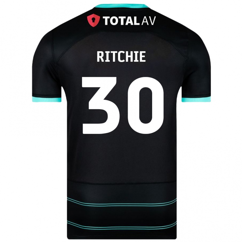 Kandiny Damen Matt Ritchie #30 Schwarz Auswärtstrikot Trikot 2024/25 T-Shirt