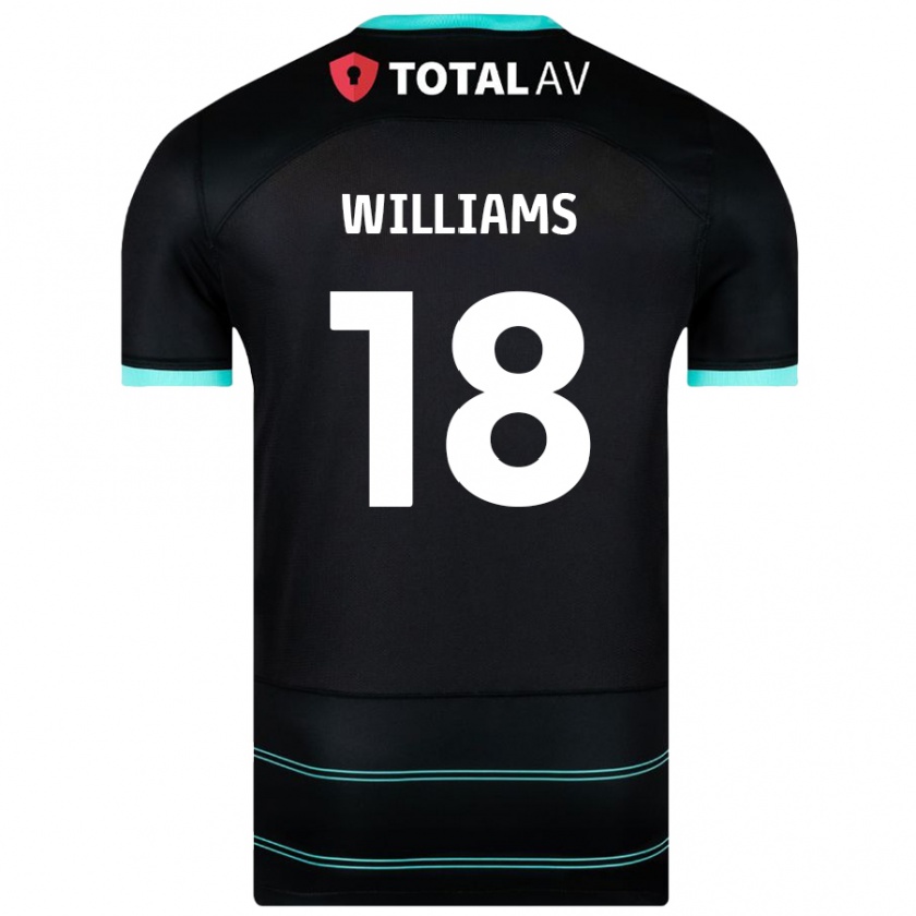 Kandiny Damen Scarlett Williams #18 Schwarz Auswärtstrikot Trikot 2024/25 T-Shirt