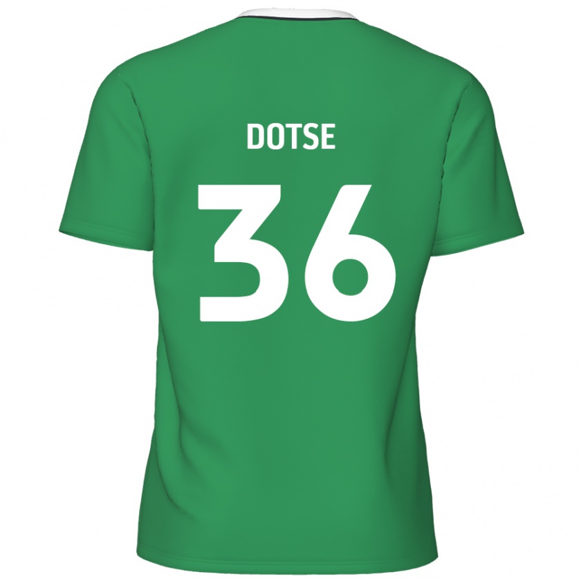 Kandiny Damen Jahiem Dotse #36 Grün Weiße Streifen Auswärtstrikot Trikot 2024/25 T-Shirt