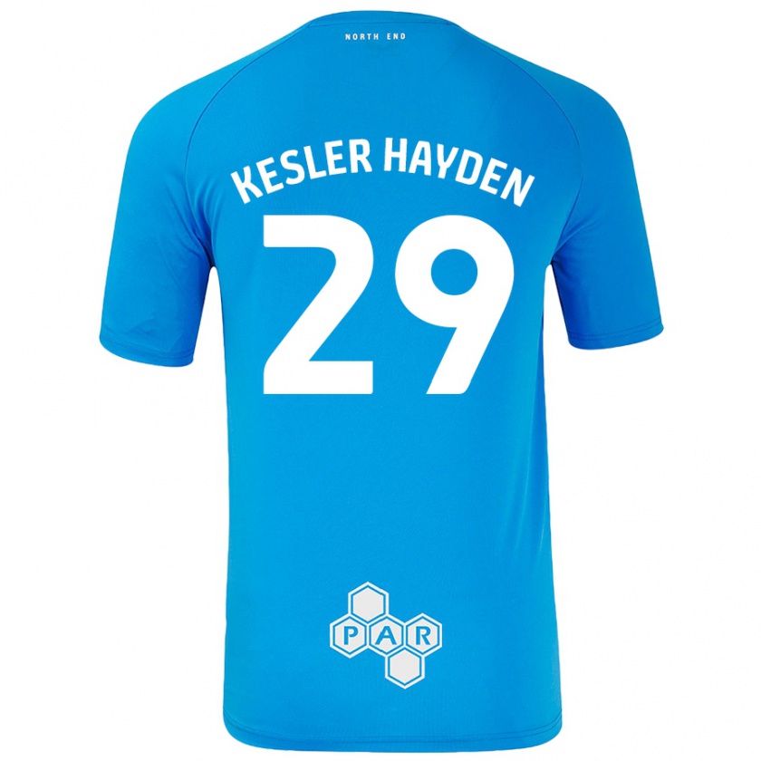 Kandiny Damen Kaine Kesler-Hayden #29 Himmelblau Auswärtstrikot Trikot 2024/25 T-Shirt