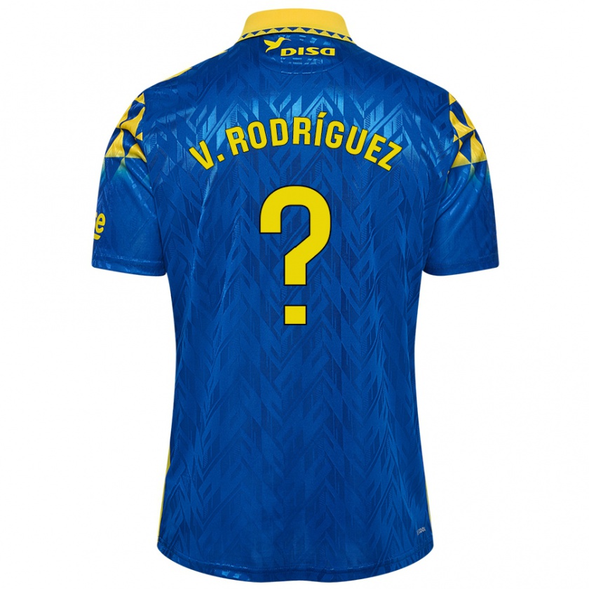 Kandiny Damen Carlos Vicente Rodríguez #0 Blau Gelb Auswärtstrikot Trikot 2024/25 T-Shirt