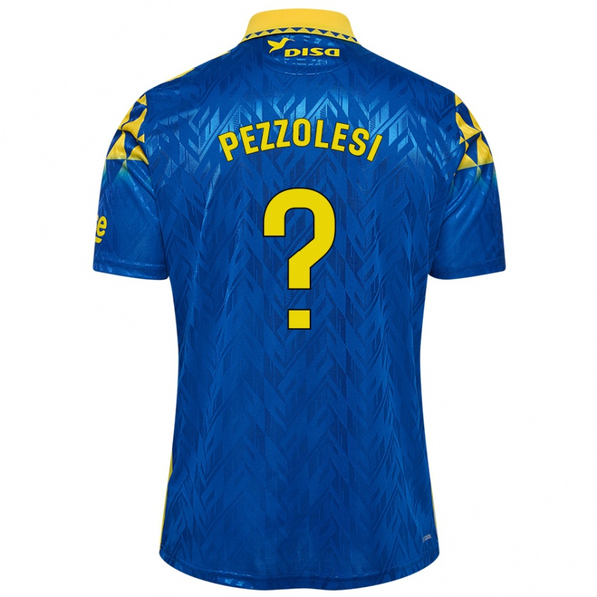 Kandiny Damen Valentín Pezzolesi #0 Blau Gelb Auswärtstrikot Trikot 2024/25 T-Shirt